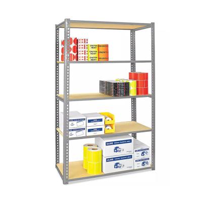 China Corrosion Protection 5 Tier Rivet Rack Metal Goods Storage Racking Warehouse Industrial Light Duty Rack for sale