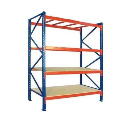 China Industrial Boltless Plate Corrosion Protection Multi Tiers Medium Duty Rack Wood Shelves And Storage Units for sale