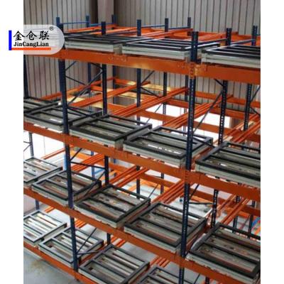 China Corrosion Protection Corrosion Protection Galvanized Steel Shelves Push Back Pallet Racking Warehouse Racks for sale