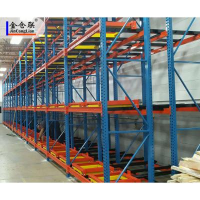 China High Quality Corrosion Protection Warehouse Storage Shelves Push Draw Back Pallet Wire Shelving Rack For Spare Parts for sale