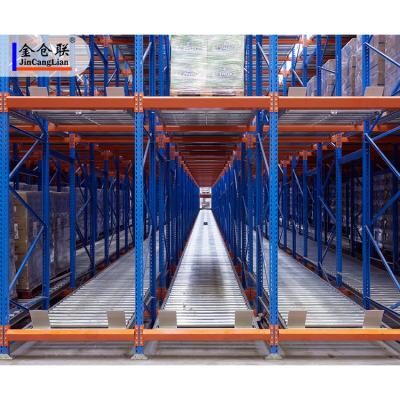 China Corrosion Protection China Storage Shelving Warehouse Gravity Cardboard Flow Rack Roll Storage RACK for sale