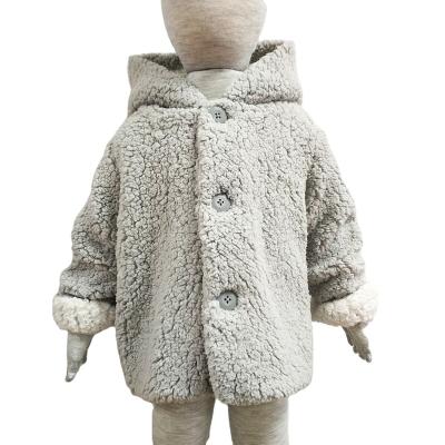 China 100% Pure Color Style Anti-wrinkle Baby Winter Clothing Super Soft Polyester Casual Cute Infant Warm 100% Pure Color Coat for sale