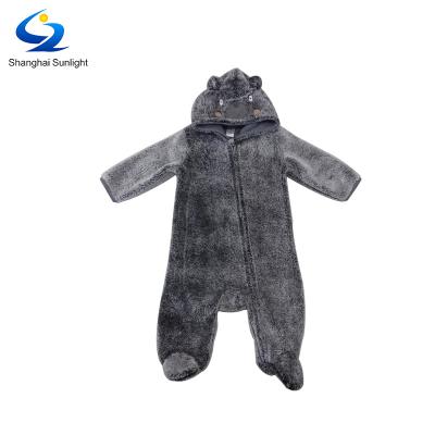 China Long Sleeve Long Sleeve Newborn Baby Clothes Polyester Zipper Baby Romper for sale