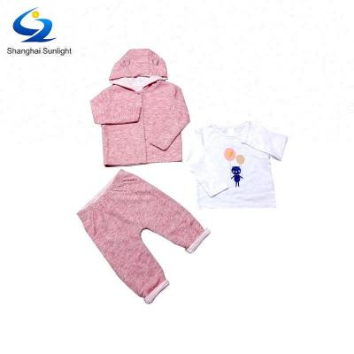 China Cotton And Knitted Cotton Girls Dressing Sets Kids Suits Leisure Kids Clothes for sale