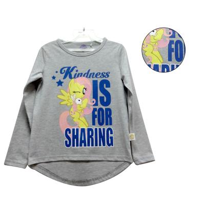 China Professional Manufacturer Fashion Long Sleeve T Shirts Anti Shrink Cotton For Kids Girls for sale