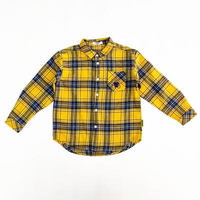 China New Plaid Anti-Wrinkle RTS Cotton Kids Shirts Long Sleeve Boys Winter Shirts Holiday Kids Top Turn-Down Collar Buttons Shirts for sale