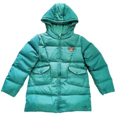 China Anti-wrinkle custom logo packable down jacket duck down jacket with hoodie girls lightweight stripper jacket for kids winter for sale