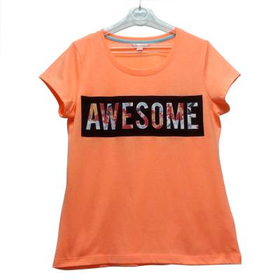 China Ladies Anti-Pilling Eco-Friendly Soft Graphic Short Sleeve Womens Casual Custom Printing T-Shirts for sale