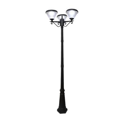 China Garden Moden Waterproof Three Head Outdoor Light Fixture Led Modern Solar Street Lights for sale