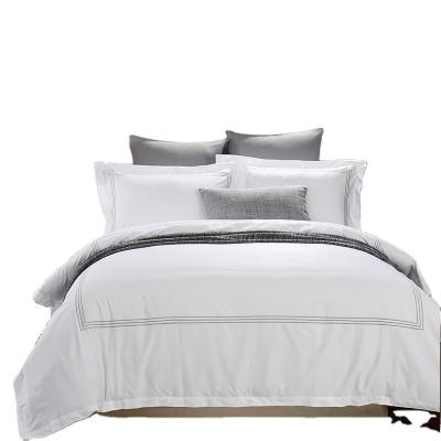 China Bangxi Hotel Linen Bed Sheet Set Luxury White Queen King 100% Cotton Bed Sheet Set for sale