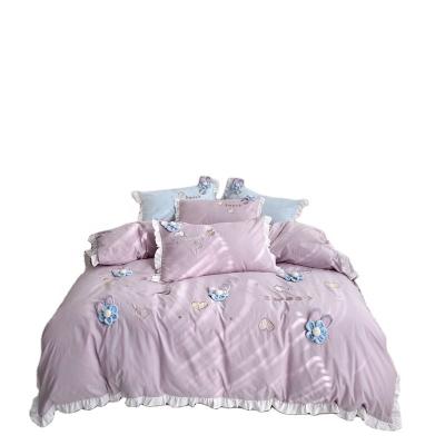 China Skin Friendly Home Bedding Set Bamboo Fiber Bedding Sets Small Quantity Order for sale