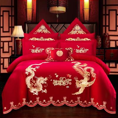 Chine Special Offer Soft Wedding Bedding Set 100% Cotton Embroidery Bed Set For Wedding à vendre