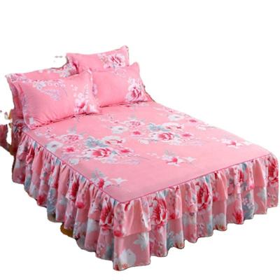 China bedsheets sets 3PCS/Set Decor Home Bed Sheets skirt Bed Textile Bedding Flat Sheet Soft Warm Bed sheets for sale