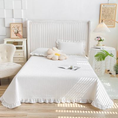 China Bulk Purchases 40S Washed Cotton Lotus Leaf Edge  BANCY  Bed Cover Three-Piece Set for sale