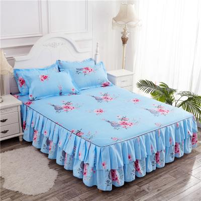 China Durable Hot Sales Wholesale Customized Design High Quality Lace Bed Cover Skirt for sale