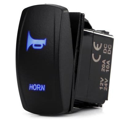 China 12V-24V 3 Pin LED Rocker Switch Horn On/Off Waterproof On/Off Control For Car RV Boat Marine for sale