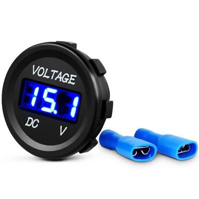 China Car Bus Boat Marine Motorcycle Waterproof DC 12-24V LED Digital Display Voltmeter is used for vehicle and boat voltage test for sale