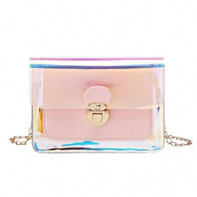 China ONLY Fashion Wholesale Fashion Simple Box Design Box Handbags Woman Chained Transparent Cross - Body Bags Handbags For Women for sale