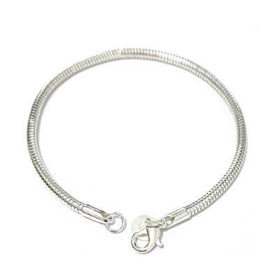 China FASHIONABLE Wholesale 20101-5 925 Silver 3mm Bracelet Snake Chain Women Men Fashion Jewelry Gifts for sale