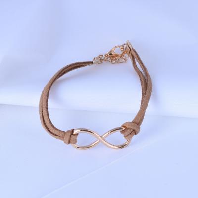 China Europe and America Wholesale Cheap Infinity Bracelet Leather Bracelet 00433-28 for sale