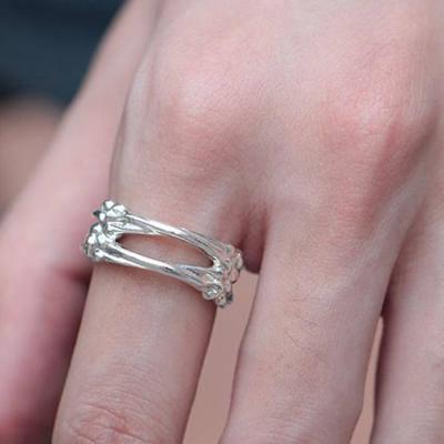 China 20218-7 FASHIONABLE High Quality Open Rings For Girls Silver Resizable Silver Ring for sale