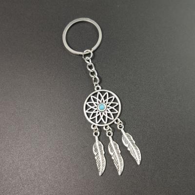 China Alloy 00505-1 2021 Best Fashion Retro Women Tassels Feather Dream Jewelry Bohemia Catcher Key Chain Gift for sale