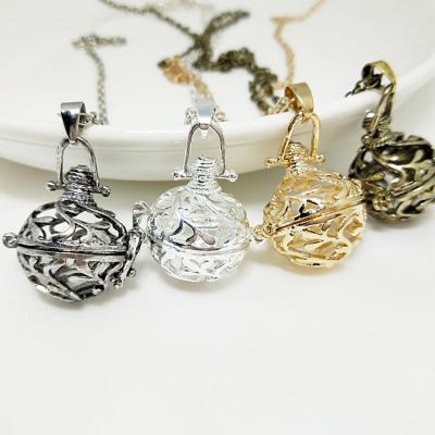 China 20166-6 Pregnancy Silver Retro Musical Chime Pendant Necklace Chain Pendant For Shoelace Bead Diffuser Necklace for sale