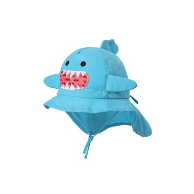 China Animal Anti UV Childrens Bucket Hats UPF 50+ Wide Brim blue color for sale