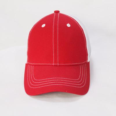 China Plastic Snap Closure Mesh Trucker Caps 6 Panel Baseball Cap 58cm for sale