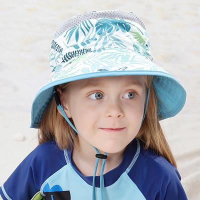 China Adjustable 48cm Baby Sun Hat Toddler Swim Beach Pool Cap UPF 50+ Wide Brim for sale