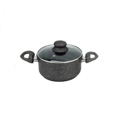 China Popular viable non stick carbon steel marble coating saucepot for sale