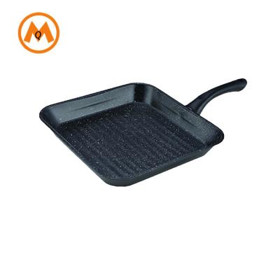 China Durable Carbon Steel Grill Marble Liner 28cm Casserole With Soft Touch Handle for sale