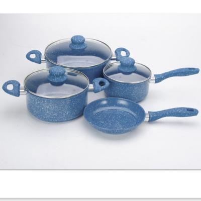 China Sustainable Hot Sale 7pcs Non Stick Cokware Set Set Of Cooking Pots for sale