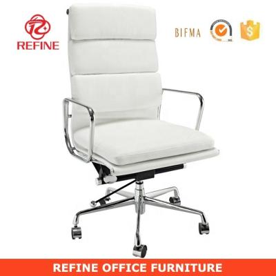 China (Height)Adjustable High Back l White Modern Swivel Executive Office Chair RF-S064C for sale