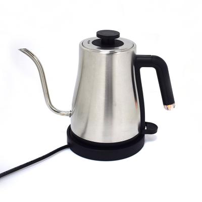 China Electric Gooseneck Kettle 360 ​​Degree Low Rotation Stainless Steel Electric Tea Kettle Pour Over Pot Cordless Teapotpo Portable Coffee Kettle for sale