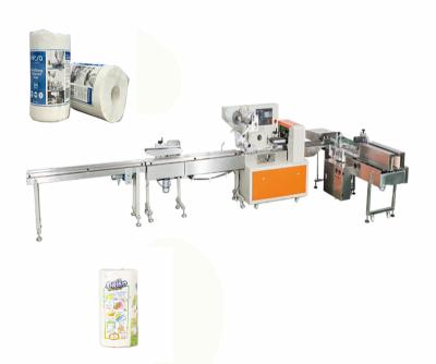 China Automatic Simple CLOTHING Low Cost Roll Kitchen Towel Paper Packing Machine for sale