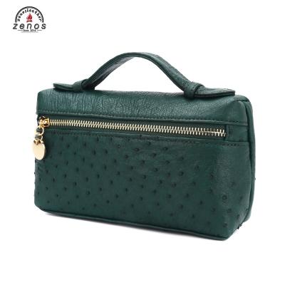 China Fashion Luxury Ladies Party Mini Hand Bag Zipper Real Ostrich Handbag B064 for sale