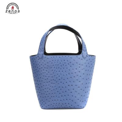 China Fashion Custom PU Ostrich Pattern Handbag Luxury Leather Women Tote Handbag B063 for sale