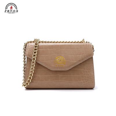 China Fashion Zenos Factory Direct NEW Fashion Ins Alligator Skin Embossed Purses Handbags With Chain Cross - Body Shoulder Bags for sale