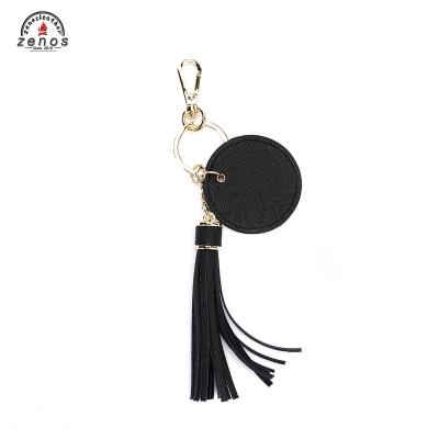 China OEM Factory Price Zenos Luxury ODM Saffiano Key Chain Ring Holder With Tassel Key Size for sale