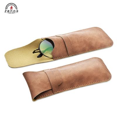 China Portable Minimalist Zenos Wholesale Price PU Glasses Holder Bag Pouch Leather Sunglasses Accessory for sale