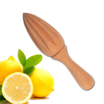 China Sustainable Wooden Lemon Squeezer Ten-Corner Shape Orange Citrus Juice Extractor Reamers Kitchen Supplies Manual Fruit Hand Press Squeezer for sale