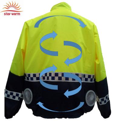 China Custom Manufacturers Water Proof Jacket USB Fan Cooling Reflective Softshell Jacket for sale