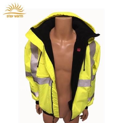 China Outdoor High Visibility Reflective Safety ANSI Approval Quality Heated Jacket for sale