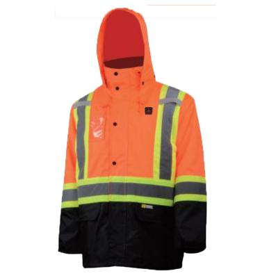 China Water Proof Waterproof Work Safety European High Safety Visibility Reflective Jacket With 3 Heating Levels for sale