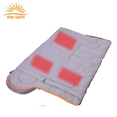 China New Product Battery Operated Heated Alternative Hybrid Type Sleeping Bag For Cold Weather Camping for sale