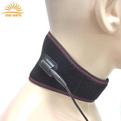 China Polyester/Spandex/Nylon/Polyurethane Neck Heated Wrap With 5V Battery Heat Therapy Wrap for sale