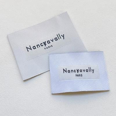 China Washable Woven Woven Neck Label Clothing Label Tag Logo Woven Label for sale