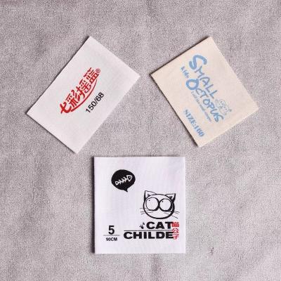 China Washable Quality Clothes Label Label Manufacturer Neck Cotton Label Woven Garment Labels For Clothing for sale