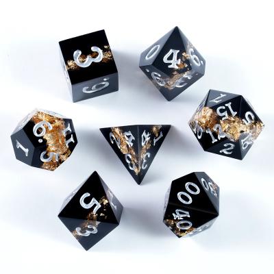 China Hot Sale Dnd Games Dnd Polyhedral Deluxe Die Set With Box Resin Handmade Custom Die Cuts Role Playing Party Games for sale